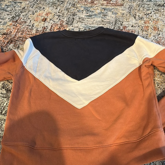 Sundry Chevron Color Block Sweatshirt 💯 Cotton - Picture 3 of 3